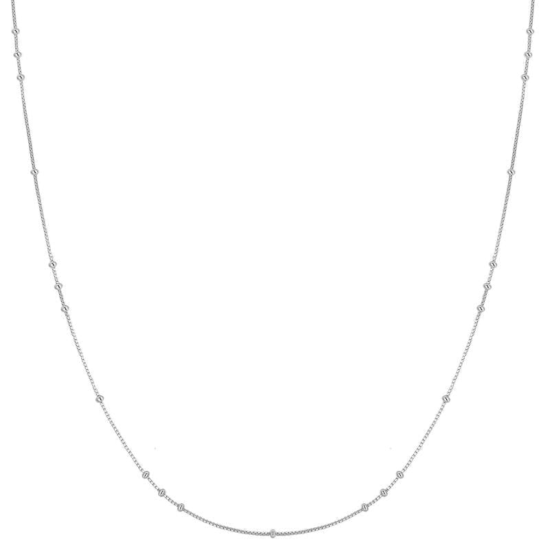 Ania Haie Elegant Silver Mini Bead Station Necklace