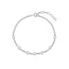 Ania Haie Elegant Silver Multi‑Station Round Stone Chain Bracelet