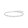 Ania Haie Elegant Silver Multi‑Station Round Stone Chain Bracelet