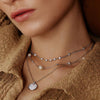 Ania Haie Elegant Silver Multi-Station Round Stone Chain Necklace