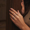 Ania Haie Elegant Silver Shell Pearl Beaded Ring