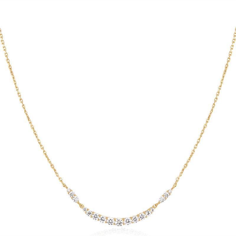 Ania Haie Gold Arc Pave Necklace