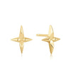 Ania Haie Gold Cross Stud Earrings