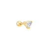 Ania Haie Gold Heart Barbell Stud Earrings