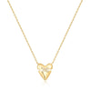 Ania Haie Gold Heart Kiss Pave Necklace