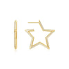 Ania Haie Gold Large Star-Shaped Pavé Hoop Earrings