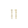 Ania Haie Gold Molten Cascade Bezel-Set Drop Stud Earrings