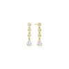 Ania Haie Gold Molten Cascade Bezel-Set Teardrop Stud Earrings