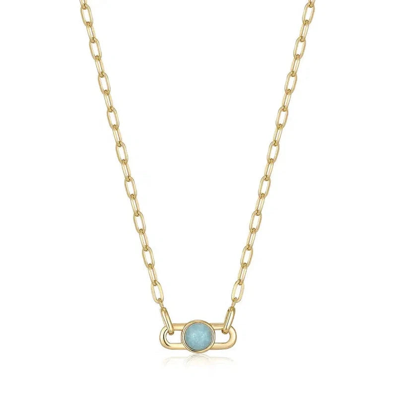 Ania Haie Gold Orb Amazonite Link Necklace