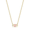 Ania Haie Gold Orb Rose Quartz Link Necklace