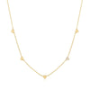 Ania Haie Gold Pavé Puffed Heart Station Necklace