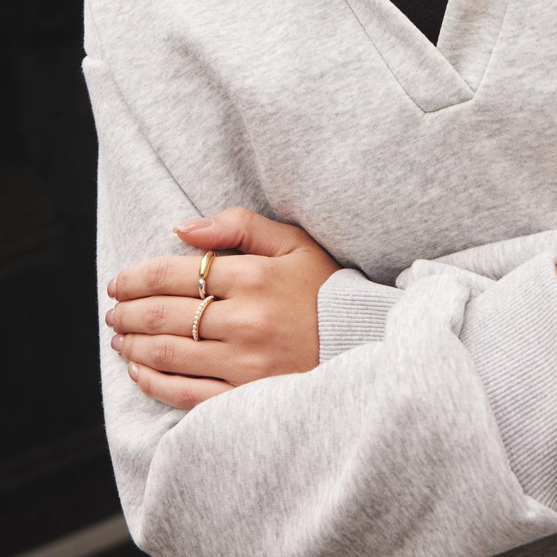 Ania Haie Gold-Plated 925 Sterling Silver Pearl Beaded Ring