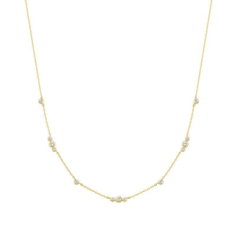 Ania Haie Gold Sparkling Bezel Cubic Zirconia Station Necklace