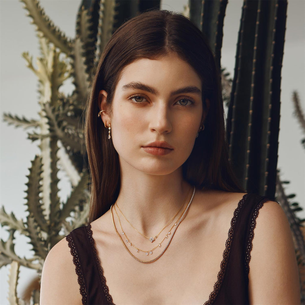 Ania Haie Gold Sparkling Lucky Clover Necklace