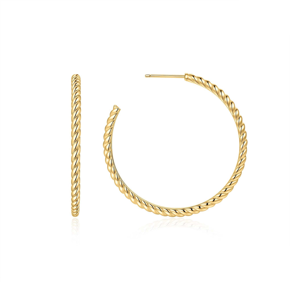 Ania Haie Gold Twisted Oversized Hoop Earrings