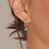 Ania Haie Malachite Point Pendant Small Hoop Earrings