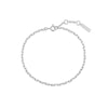 Ania Haie Rhodium-Plated Silver Paper Clip Chain Bracelet