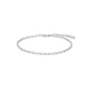 Ania Haie Rhodium-Plated Silver Paper Clip Chain Bracelet