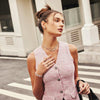 Ania Haie Silver Bezel Station Paper Clip Chain Bracelet