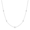 Ania Haie Silver Classic Bezel-Set Station Necklace