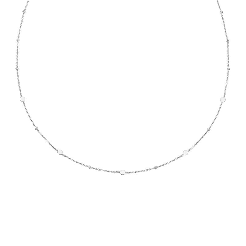 Ania Haie Silver Disc Station Necklace