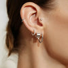 Ania Haie Silver Flat Small Huggie Hoop Earrings