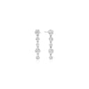Ania Haie Silver Molten Cascade Bezel-Set Drop Stud Earrings