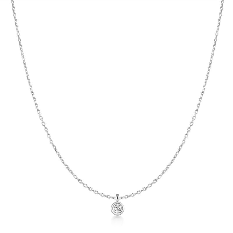 Ania Haie Silver Necklace with Cubic Zirconia Pendant