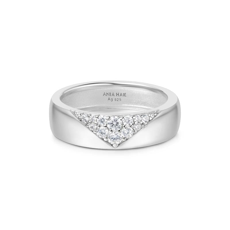 Ania Haie Silver Pavé Cubic Zirconia Bold Statement Ring