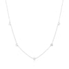 Ania Haie Silver Pavé Puffed Heart Station Necklace