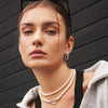 Ania Haie Silver Segmented Puffy Huggie Hoop Earrings