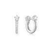 Ania Haie Silver Sparkling Pavé Huggie Hoop Earrings