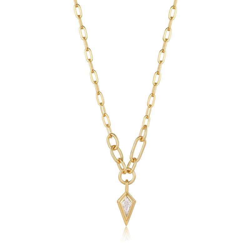 Ania Haie Sparkle Drop Pendant Chunky Chain Necklace