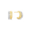 Ania Haie Two‑Tone Mixed Huggie Hoop Earrings