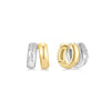 Ania Haie Two-Tone Sparkling Duet Mixed Huggie Hoop Earrings