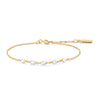 Ania Haie Yellow Gold Bracelet with White Cubic Zirconia Stones