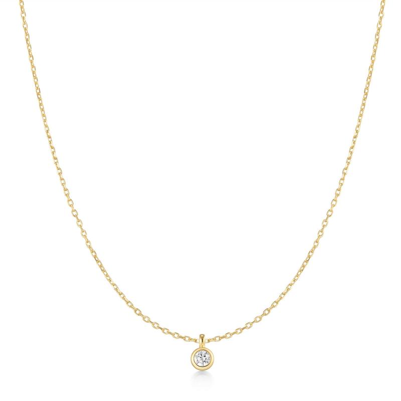 Ania Haie Yellow Gold Necklace with White Cubic Zirconia