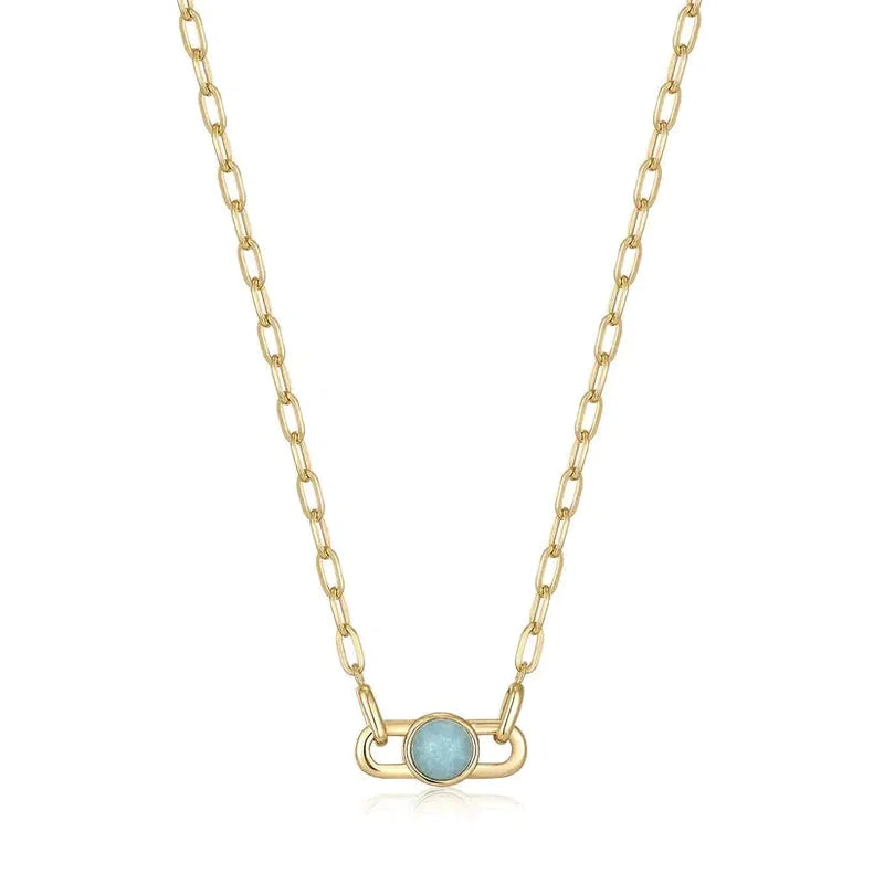 Ania Haie Gold Orb Amazonite Link Necklace