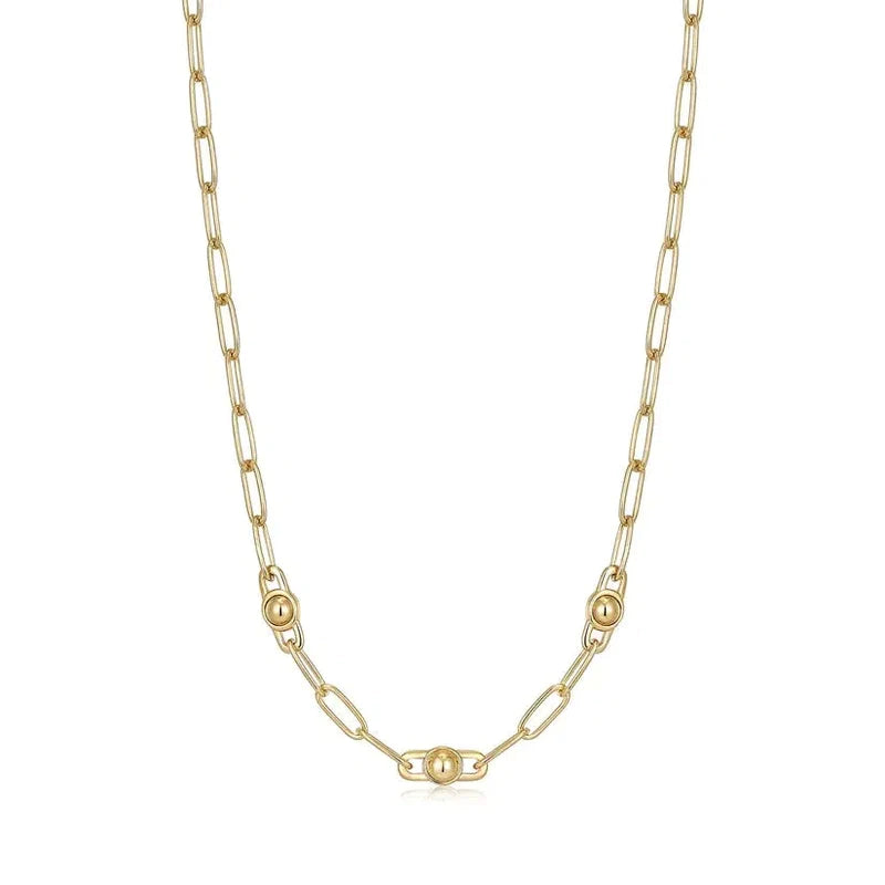 Ania Haie Gold Orb Link Chunky Chain Necklace