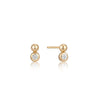 Ania Haie Gold Orb Sparkle Stud Earrings