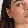 Ania Haie Gold Kyoto Opal Cabochon Huggie Hoop Earrings
